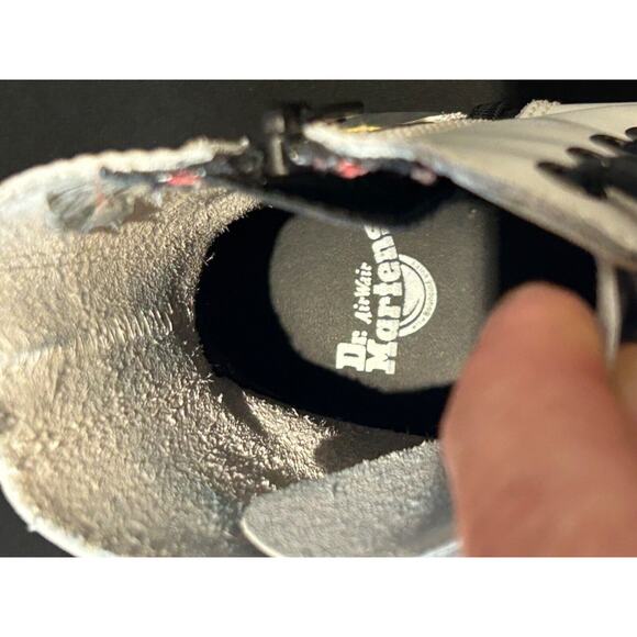 Doc Martens Jadon White Leather Platform Lace Up Combat Boots Women's Size 7 - Picture 9 of 10